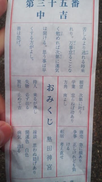 中吉にしては余り良く見えない…